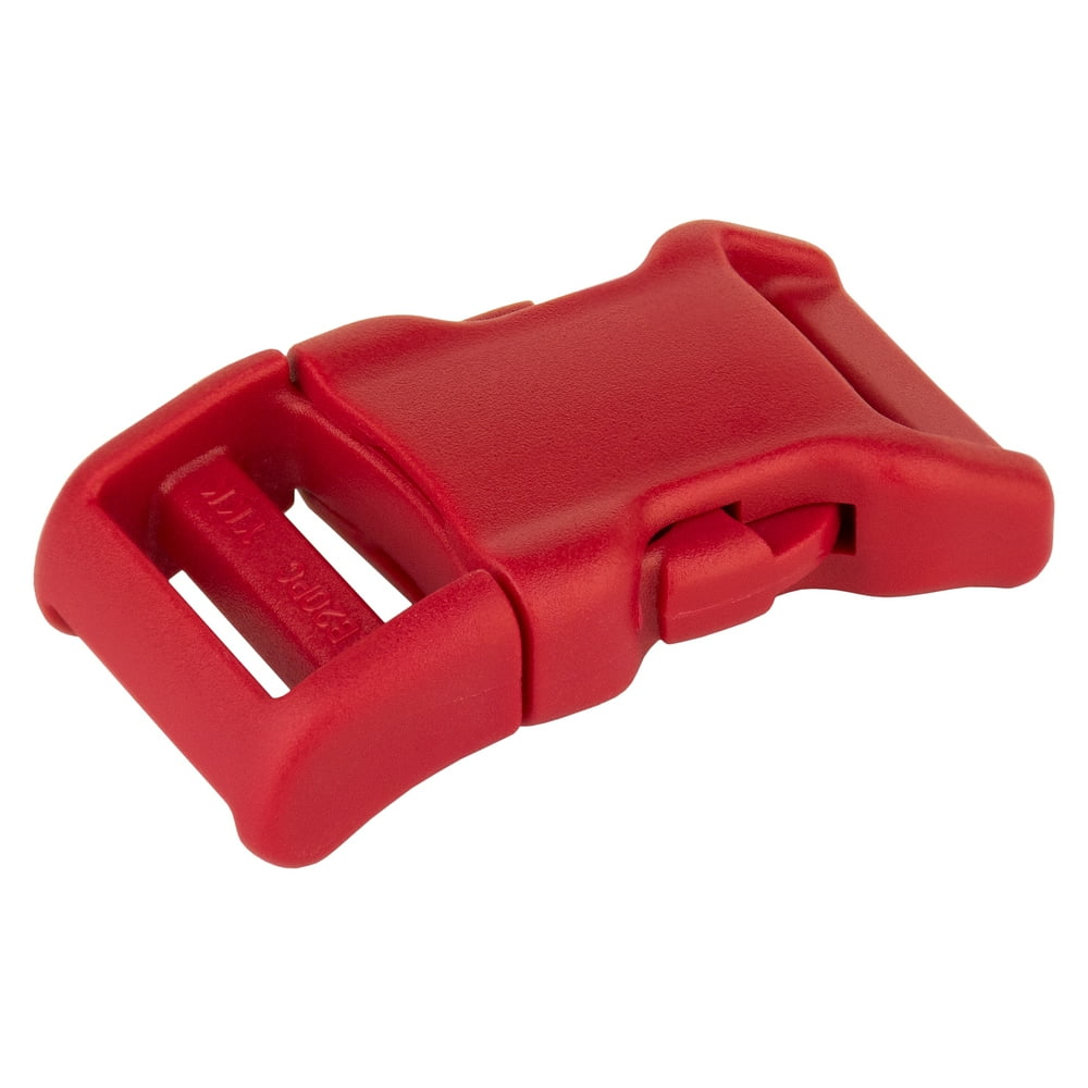 3/4 inch Red YKK Contoured Side Release Plastic Buckle