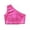 Hot Pink, variant on T-Shirts For Toddler Girls Sequin Crop Top Shiny Tee Rhinestone Tank Stage Performance Show Blouse Tees Size 130/140