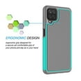 thumbnail image 2 of for Samsung Galaxy A12 Case Shockproof: Dual Layer Protective Heavy Duty Cell Phone Cover Rugged with Non Slip Textured Back - Military Protection Bumper Tough - 6.5inch (Gray/Turquoise), 2 of 7