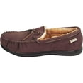thumbnail image 2 of Norty Mens Genuine Leather Cowhide Suede Slippers - Moccasin Slip On Loafer 39861-10D(M)US Chocolate, 2 of 7