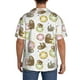 thumbnail image 3 of Fotbe Donut Sloth Camisa Estampada de Manga Corta para Hombre, Casual de Verano, Estilo Playero, Sin Arrugas-Small, 3 of 5