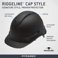 thumbnail image 5 of PYRAMEX Ridgeline Cap Style Hard Hat, Vented, 4-Point Ratchet Suspension, Black Graphite Pattern, 5 of 5