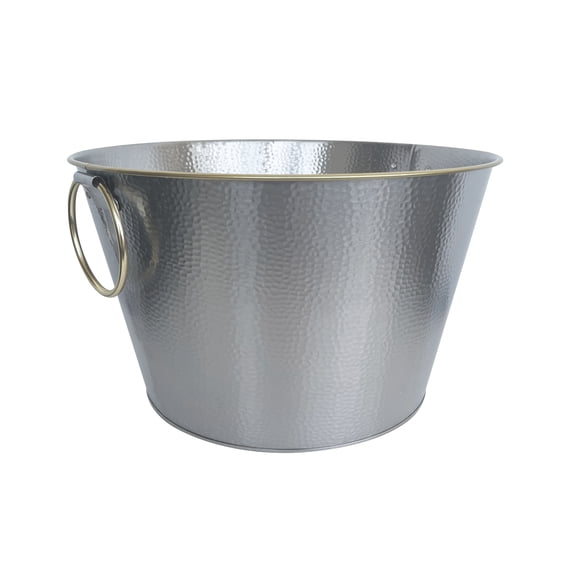 Better Homes & Gardens Stainless Steel Hammered Round Tub, 15 in