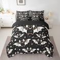 thumbnail image 2 of Feelyou Cartoon Bat Print Twin Bedding Sets 7-Piece, Happy Halloween Bedding Comforter Set, Kawaii Stars Reversible Sheet Sets, Microfiber Bedroom Decor, 2 of 7