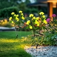 thumbnail image 3 of Solar Garden Lights,Solar Outdoor Lights with More Realistic 10 Rose WaterproofSolar Powered Flowers for Outside Patio Yard Pathway Decorations, 2 Pack, 3 of 9
