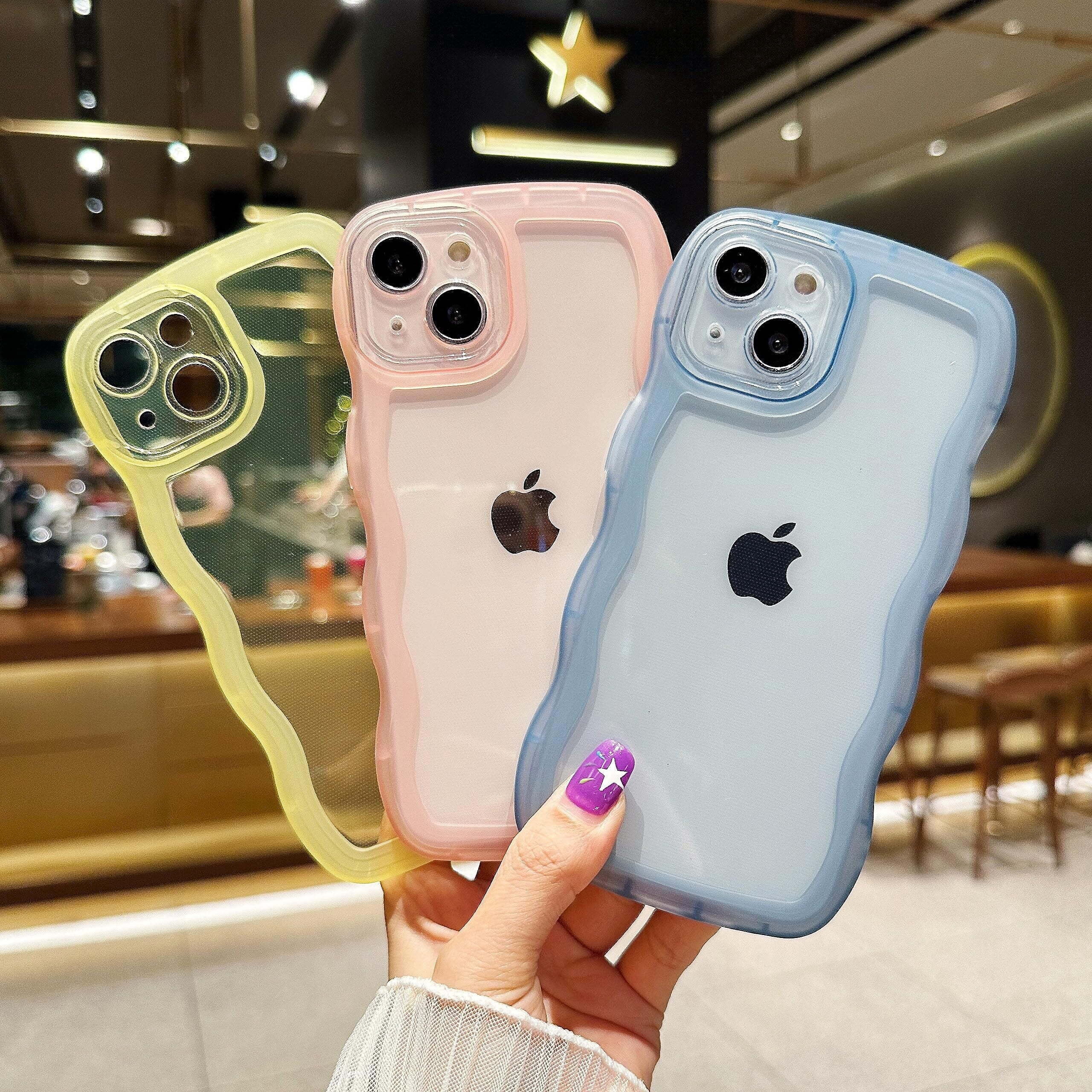 TIANLI for iPhone 13 Case, Cute Silicone Case for iPhone 13, Shockproof Protective Phone Case for iPhone 13, Clear/Blue