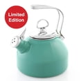 thumbnail image 2 of Chantal Classic Teakettle, 1.8 QT, Enamel On Steel, 2-Tone Harmonica Whistle, Rapid Boil and Even Heating (Spearmint), 2 of 9