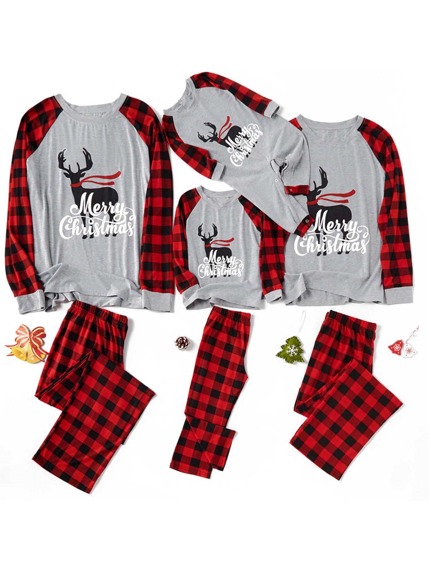 Christmas Pjs reindeer pajamas Christmas jammies personalized Christmas pajamas Kleding Meisjeskleding Pyjamas & Badjassen Pyjama twin christmas pajamas matching christmas pjs 