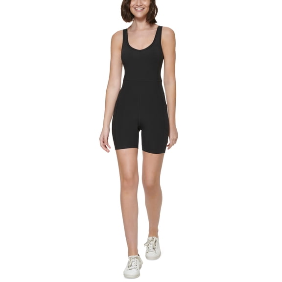 Calvin Klein Performance Womens Strappy Short Bodysuit Black XL