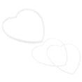 thumbnail image 1 of Uxcell Paquete de 4 Anillos de Atrapasueños, 11.8 Pulgadas, Forma de Corazón de Plástico, Aro de Macramé para Decoraciones de Manualidades DIY Blanco, 1 of 1