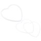 thumbnail image 1 of Uxcell Paquete de 4 Anillos de Atrapasueños, 11.8 Pulgadas, Forma de Corazón de Plástico, Aro de Macramé para Decoraciones de Manualidades DIY Blanco, 1 of 1