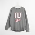 thumbnail image 3 of Women's Gameday Couture Gray Indiana Hoosiers Oversized Pure Motion Corded Sweatshirt, 3 of 4