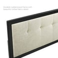 thumbnail image 5 of Modway Draper Tufted Queen Fabric and Wood Headboard in Black/Beige, 5 of 8