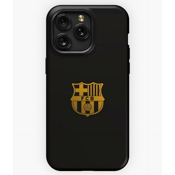 FC Barcelona Gold Logo Football Club Crest Design A1338 Phone Case for iPhone 11 to 17 Pro Max