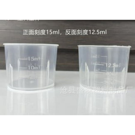 

Voiceine 100pcs Laboratory Measure Cups Measuring Beakers Clear Beakers Chemistry Small Beakers (15ml)