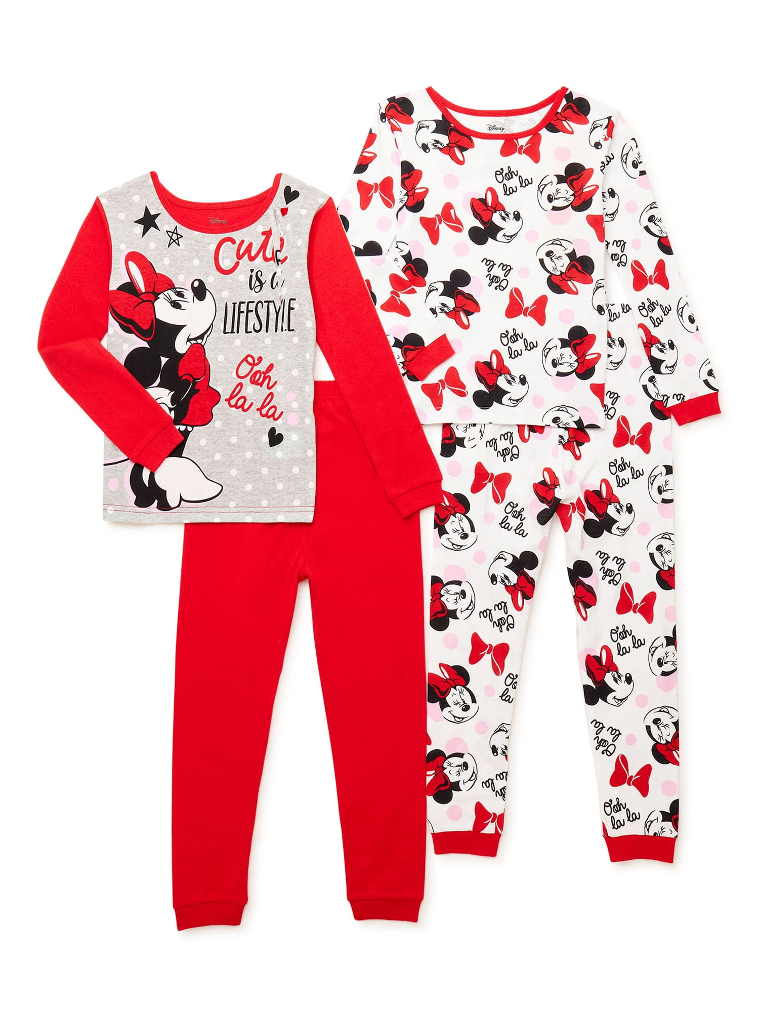 NWT Disney Store Minnie Mouse pajama set Holiday Christmas Girls Many Sizes 