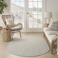 thumbnail image 5 of Nourison Courtyard Indoor/Outdoor Ivory Silver 6' x 9' Oval Area Rug (6x9), 5 of 10