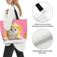 thumbnail image 3 of Balery A Funny Cat Bolsa Tote Estilo Estético con Cremalleras, Bolsa de Hombro, Bolsa de Compras Grande y Plegable, 3 of 8