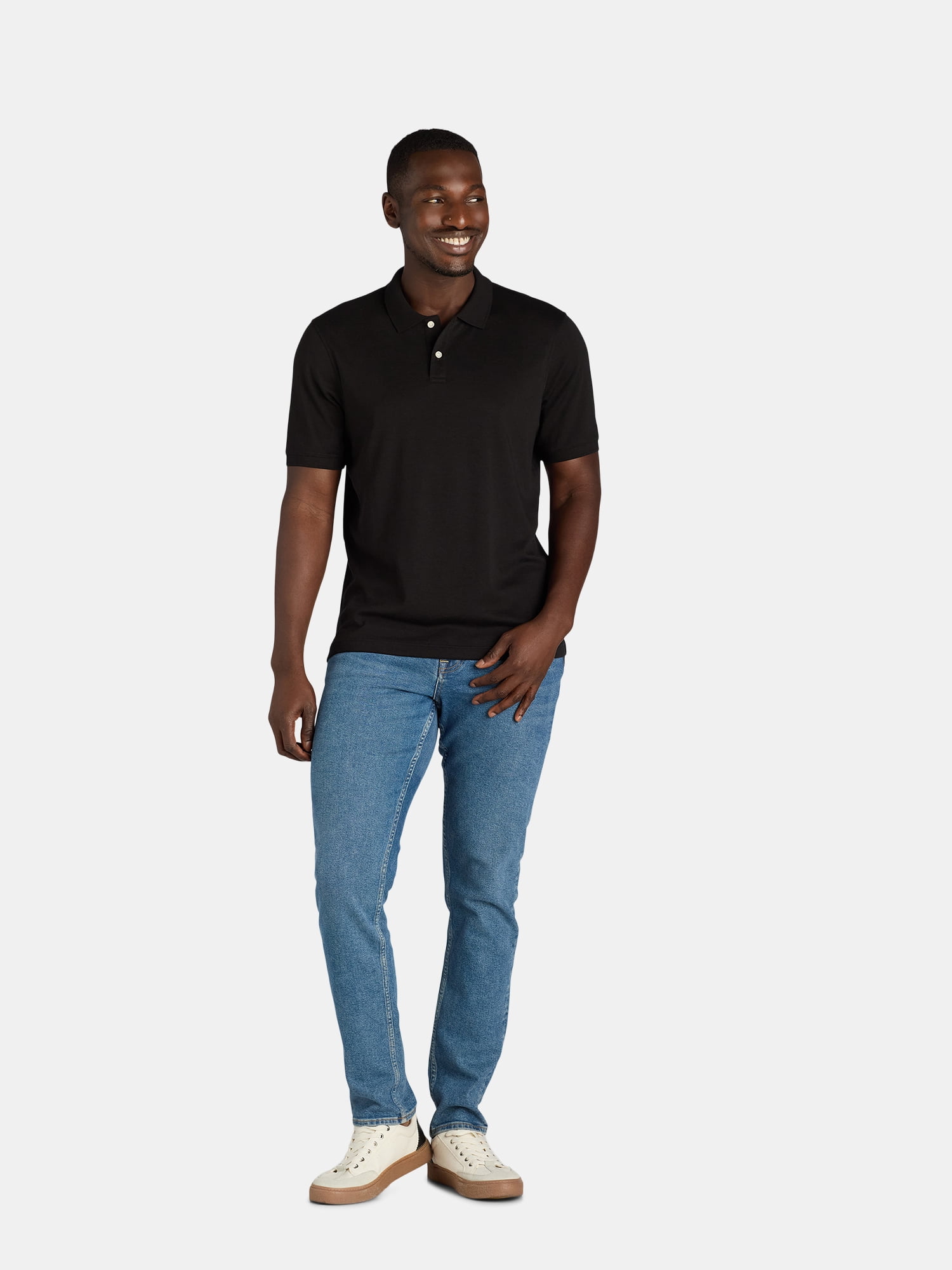 George Men's Interlock Polo Shirt with Short Sleeves, Sizes S-3XL