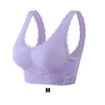 thumbnail image 3 of Jumpingount Sujetador deportivo Sexy y de apoyo para mujer, sujetador para ir al gimnasio para mujer, sujetador sin costuras, sujetador de realce, Ropa interior Púrpura,1 m, 3 of 6