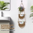 thumbnail image 4 of Spring Decor 3 Tier Decorative Cotton Hanging Baskets Saving and Wood Hanging Basket for Entrance Dorm Rv Home Living Room, 4 of 5