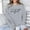 Grey, variant on Women's Casual Loose Fit Hoodie Without Hood Stylish Fashion For Everyday Wear Hoodie Top Light Hoodie Full Zip Auntie Sweatshirt for Women Hooded Zippe Jackets Distressed Sweatshirt Ladies Sweat