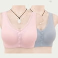 thumbnail image 6 of NIEWTR Front Closure Bras for Women Full Coverage No Underwire Seniors Soft Comfortable Support Push Up Bralettes(Grey,2XL), 6 of 9