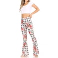 thumbnail image 4 of Women's Palazzo Pants Solid and Printed Wide Leg Flare Pants, 4 of 6