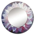 thumbnail image 2 of Designart "Pink Dahlia love expression V" Dahlia Pink Large Round Mirror - Round Mirror Wall Décor - Traditional Round Printed Mirror 29" x 29" Inch, 2 of 5