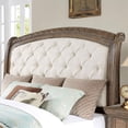 thumbnail image 3 of Furniture of America Racha Transitional Wood Tufted Queen Bed in Natural Tone, 3 of 4