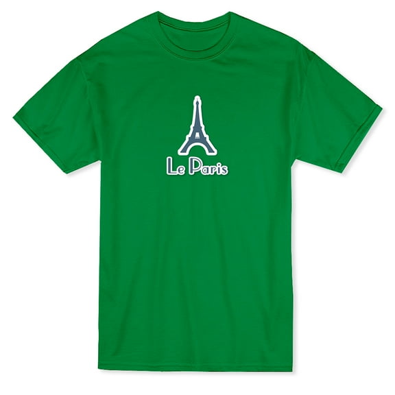 Eiffel Tower Medium Front Graphic And "Le Paris" Text Underneath Men's T-shirt