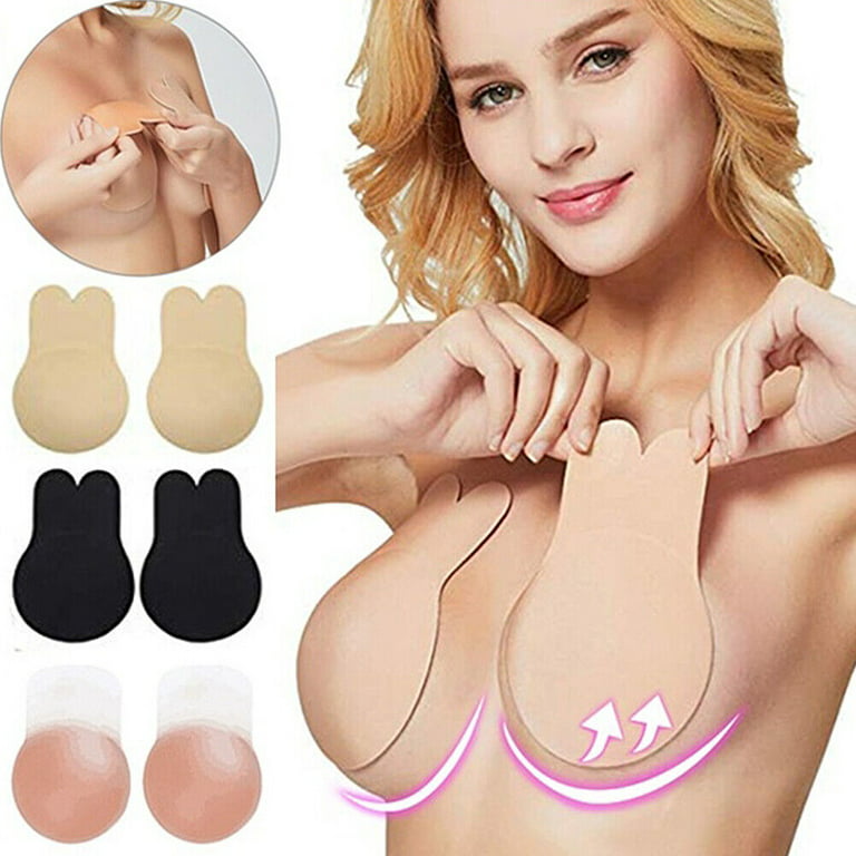US Self Adhesive Silicone Bra Breast Lift Up Strapless Invisible Backless  Cover 