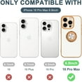 thumbnail image 7 of for iPhone 16 Pro Max Case with Ring Stand, 360° Rotatable Ring Holder Magnetic Kickstand, Plating Rose Gold Edge Soft Cover Protective Phone Case for iPhone 16 Pro Max 6.9", White, 7 of 7
