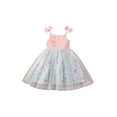 thumbnail image 1 of Qmyliery Girls Summer Dress, Sweet Sleeveless Floral Patchwork Ruffled Midi Dress, 1 of 9