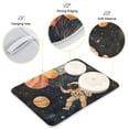 thumbnail image 3 of Yayeee Dish Drying Mat for Kitchen Counter 16"x18" Microfiber Absorbent Pad, Retro Watercolor Planet, 3 of 7
