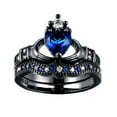 thumbnail image 2 of Savings kkbbma Clearance Princess Crown Rings under $5 Luxury Cut, Hand Holding Heart-Shaped Princess Crown Rings Jewelry, 2 of 2