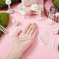 thumbnail image 3 of 40 piezas de escaleras de madera en miniatura blancas, mini escaleras de madera, muebles de escalera de madera, escalera de jardín, decoración para manualidades de bricolaje, micro decoraciones de, 3 of 8