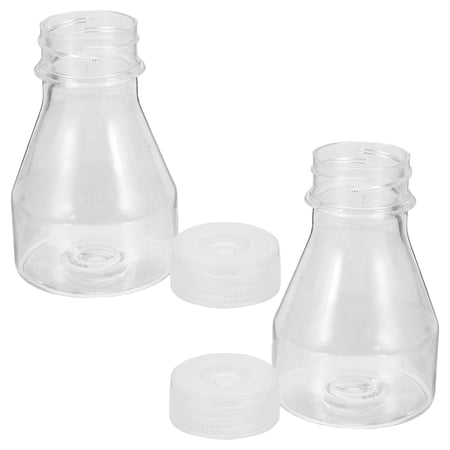 WORGEOUS 2-Pack High-Temperature Resistant Plastic Bottles Reusable Laboratory Flasks for Cell and Tissue Culture Sample Collection
