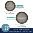 thumbnail image 3 of Rachael Ray Cook + Create 2 Piece Aluminum Nonstick Frying Pan Set, Agave Blue, 3 of 9