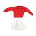 thumbnail image 2 of Lipstore Pull à Manches Longues et Jupe Costume pour Figurines d'Action Féminines de 6 Pouces Haut Rouge, 2 of 8