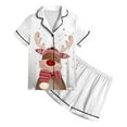 thumbnail image 5 of Gubotare Christmas Pajamas Toddler Plaid Girls Pajamas Set, Soft Lightweight Button-Down Top with Shorts 2 Piece PJS Size 2t 3t (White,2-3 Years), 5 of 5