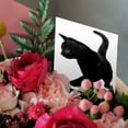 thumbnail image 3 of 3drose, Feline Fun Black Cat Kitty Vector, 1 Greeting Card with Envelope, 3 of 6