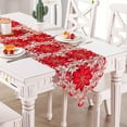 thumbnail image 6 of MRULIC Table Cloth Christmas Embroidered Table Runner Luxury Holly Poinsettia Table Runner For Christmas Decorations 15 X 70 Inch + Red, 6 of 9