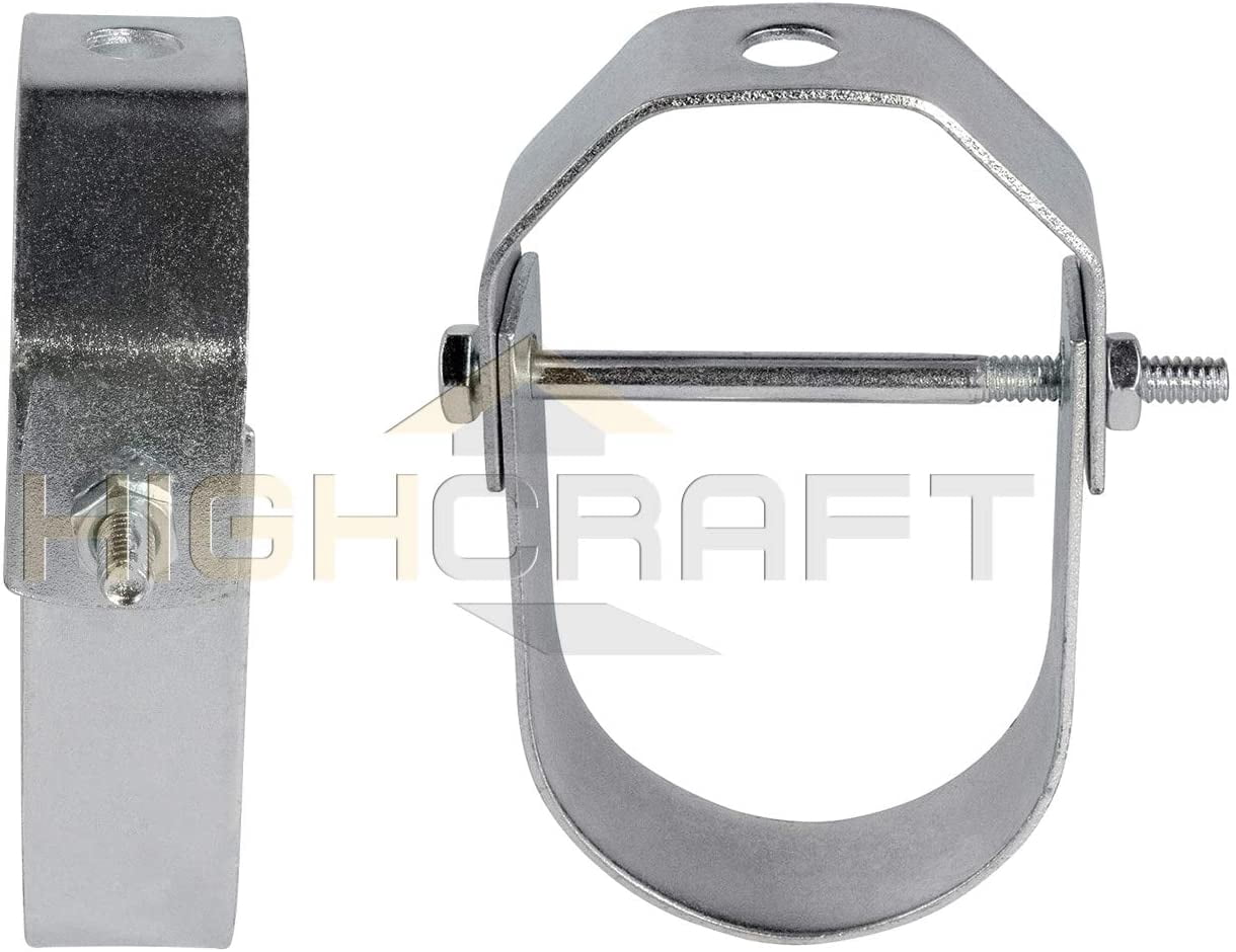 Highcraft 1 in. Clevis Hanger for Vertical Pipe Support in Light Duty Electro Galvanized Steel (10-Pack)