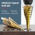 thumbnail image 2 of Step Drill Bit Set, 3Pcs Titanium Step Drill Bits, Metric B, 2 of 5