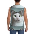 thumbnail image 4 of Disketp Funny Cat Sleeveless Tshirts For Men, Muscle Shirts For Men Dry Fit Tank Top-Small, 4 of 8