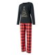 thumbnail image 4 of Pijamas navideños familiares Meihuid 2023. Conjuntos a juego de pijamas navideños familiares con cuadros de alce. Conjuntos de ropa de dormir familiares., 4 of 8