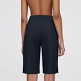 thumbnail image 7 of Women's Casual Bermuda Knee Length Pants Elastic Waist Loose Straight Leg Capri Pants with Pockets, 7 of 7