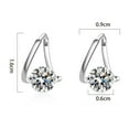 thumbnail image 2 of Opolski 1 Pair Pendant Earrings Faux Crystal Hoop Earrings Irregular Hypoallergenic Electroplated Fashion Accessory, 2 of 8