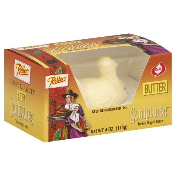 Keller's Butter Sculptures Turkey Shaped Butter, 4 Oz.